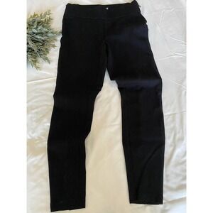 Old Navy Ponte Knit Pants Large Black Slimming Side Zippers